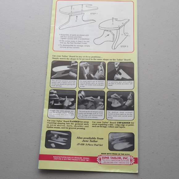 Vintage June Tailor Board Dressmaker Wooden Pressing Sewing Tool USA No Screws - Picture 12 of 17